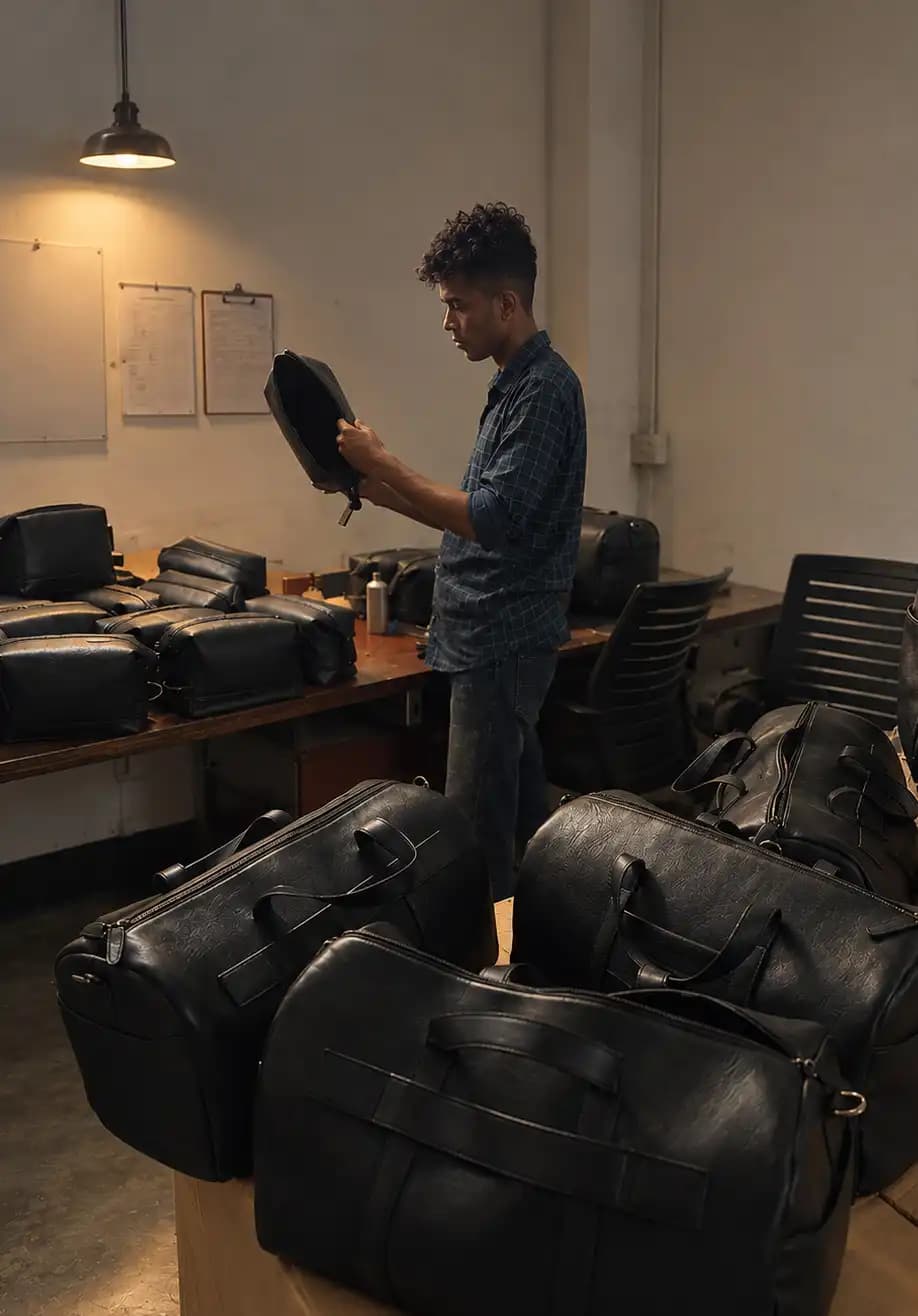 Quality inspection of finished leather goods