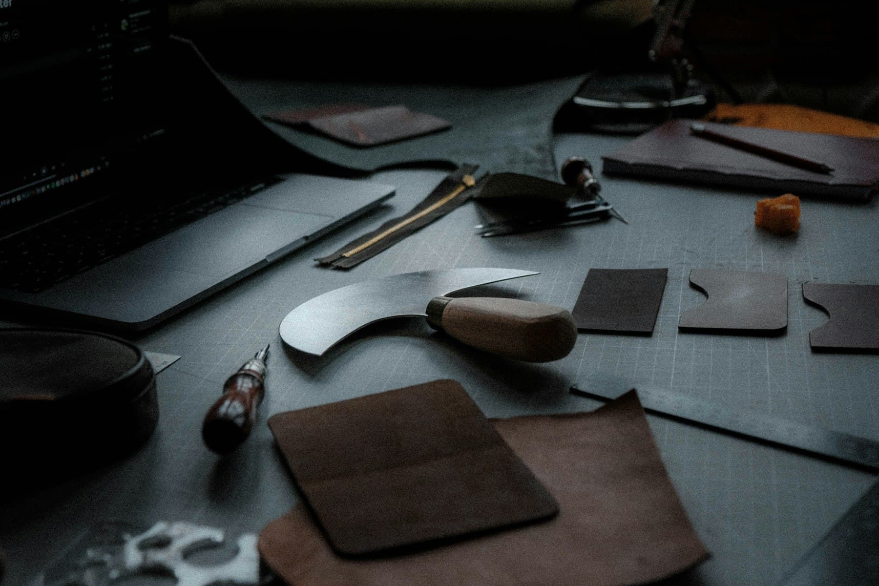 Leather edge finishing and detailing