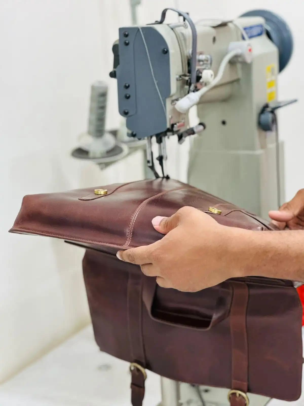 Leather stitching and production
