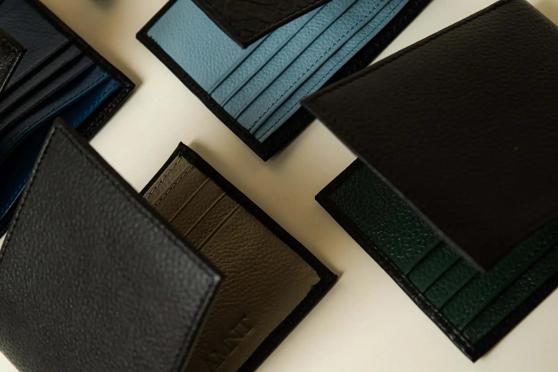 Leather wallets and small leather goods manufactured by Magnus Leathers