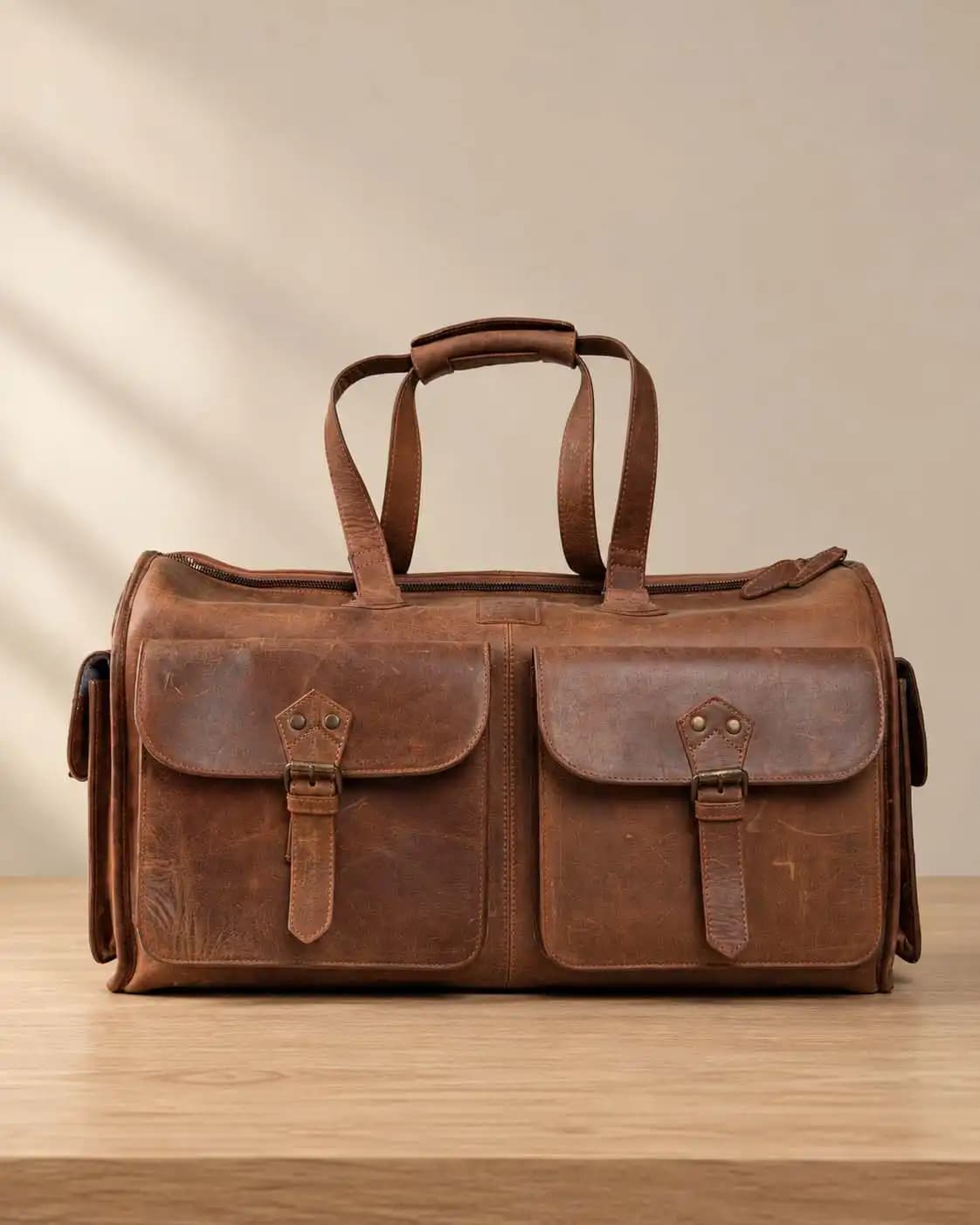 Magnus Leathers leather duffle bag